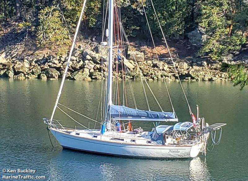 naida (Sailing vessel) - IMO , MMSI 316009847, Call Sign CFA2576 under the flag of Canada