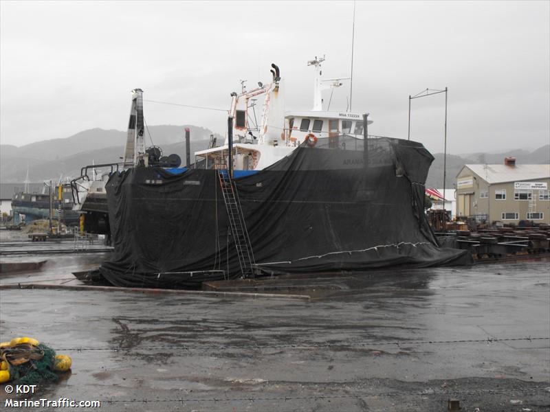 san aramand (Fishing vessel) - IMO , MMSI 512006191, Call Sign ZMG3486 under the flag of New Zealand