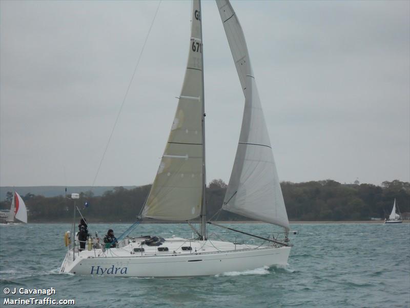 hydra (Sailing vessel) - IMO , MMSI 235090972, Call Sign MYB18 under the flag of United Kingdom (UK)