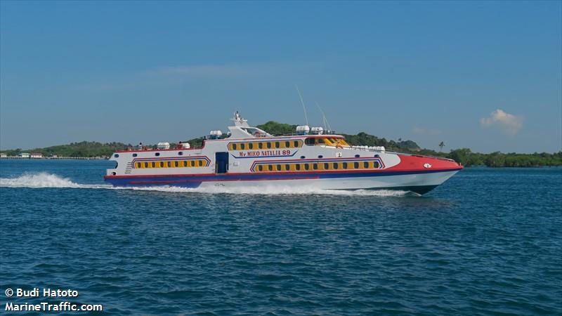mv miko natalia 89 (Passenger ship) - IMO , MMSI 525010350, Call Sign YB 3379 under the flag of Indonesia