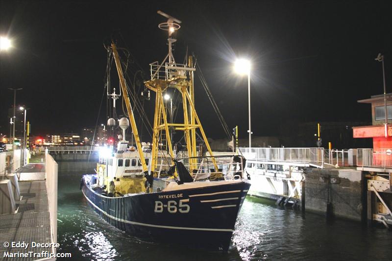 b 65 artevelde (Fishing vessel) - IMO , MMSI 205265000, Call Sign OPCM under the flag of Belgium