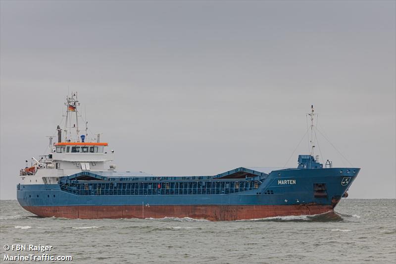 marten (General Cargo Ship) - IMO 9617337, MMSI 212376000, Call Sign 5BNU3 under the flag of Cyprus