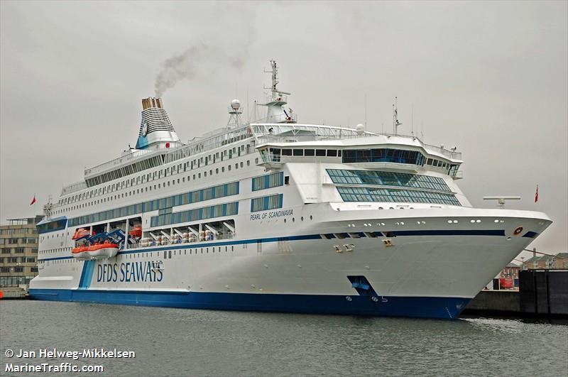 pearl seaways (Passenger/Ro-Ro Cargo Ship) - IMO 8701674, MMSI 219945000, Call Sign OWFU2 under the flag of Denmark