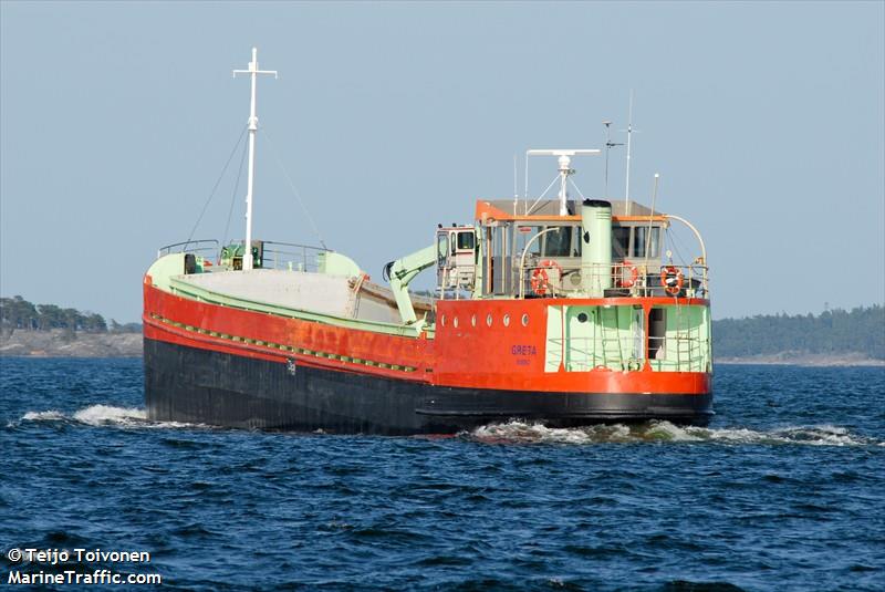 greta (General Cargo Ship) - IMO 5135977, MMSI 230938660, Call Sign OGEP under the flag of Finland