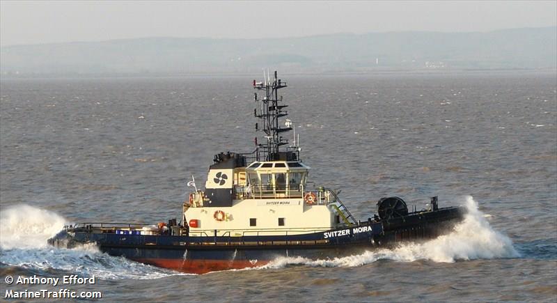 svitzer moira (Tug) - IMO 9185229, MMSI 235053752, Call Sign MZD27 under the flag of United Kingdom (UK)