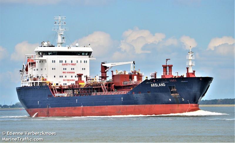 arsland (Chemical/Oil Products Tanker) - IMO 9395989, MMSI 249332000, Call Sign 9HPR9 under the flag of Malta