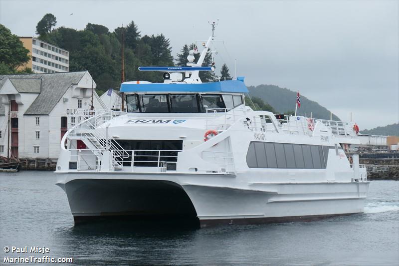 kalvoy (Passenger Ship) - IMO 9802607, MMSI 257003970, Call Sign LEDA under the flag of Norway