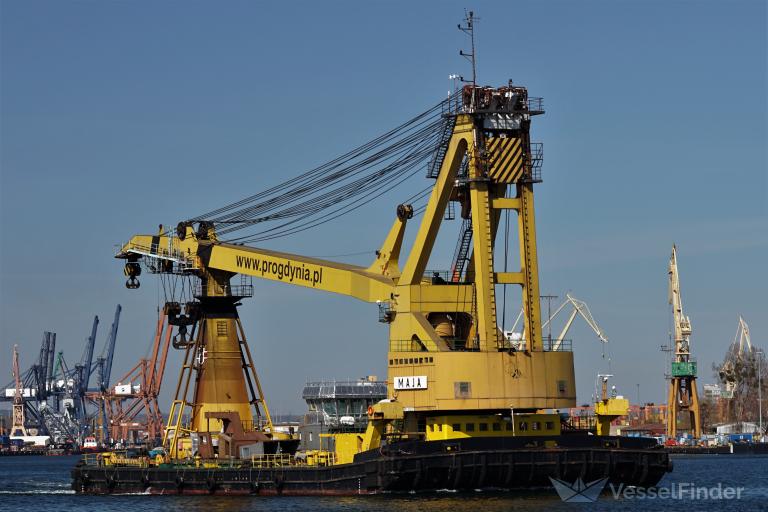 maja (Crane Ship) - IMO 8829127, MMSI 261000130, Call Sign SQKR under the flag of Poland