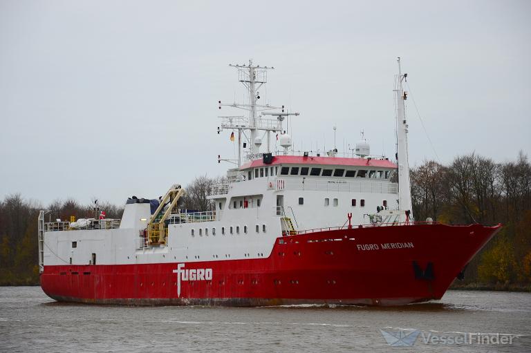 fugro meridian (Research Vessel) - IMO 8101331, MMSI 308036000, Call Sign C6QR4 under the flag of Bahamas