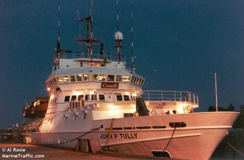 john p tully (Research Vessel) - IMO 8320420, MMSI 316114000, Call Sign CG2958 under the flag of Canada