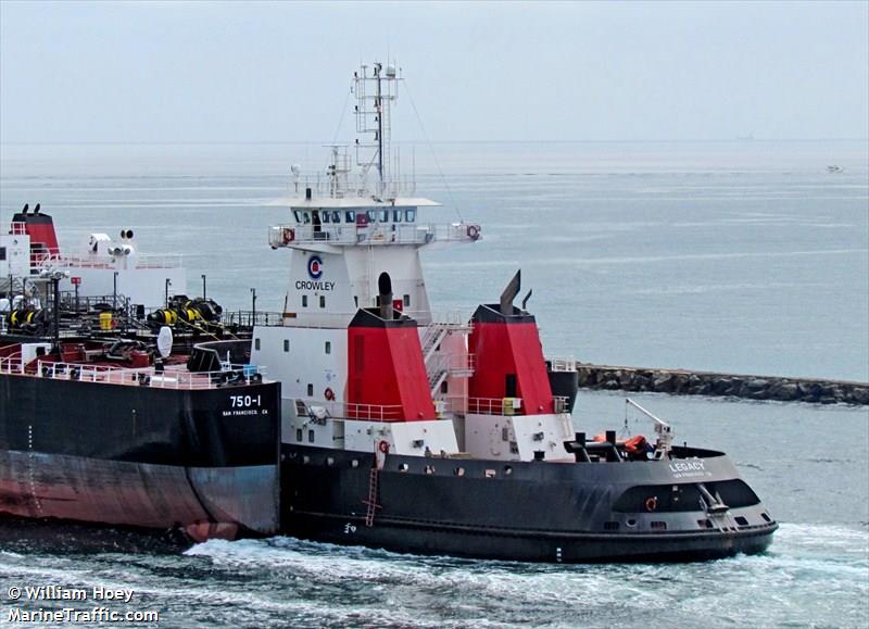 legacy (Pusher Tug) - IMO 9583249, MMSI 338504000, Call Sign WDF7311 under the flag of USA