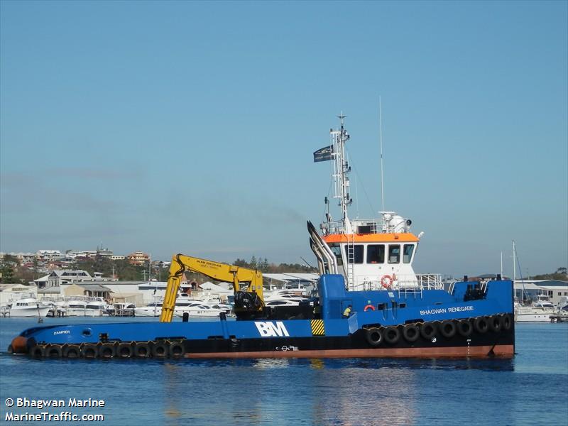 bhagwan renegade (Tug) - IMO 9582752, MMSI 503572100, Call Sign VNW6468 under the flag of Australia