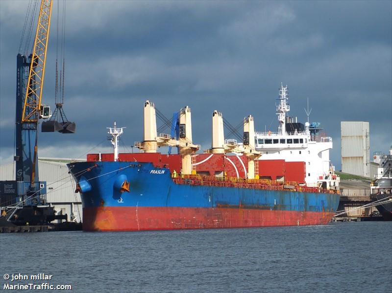 praslin (Bulk Carrier) - IMO 9544750, MMSI 538008107, Call Sign V7JO8 under the flag of Marshall Islands