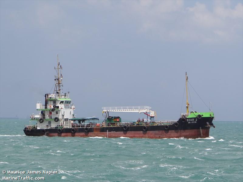 star 2 (Bunkering Tanker) - IMO 9692533, MMSI 563027990, Call Sign 9V2693 under the flag of Singapore