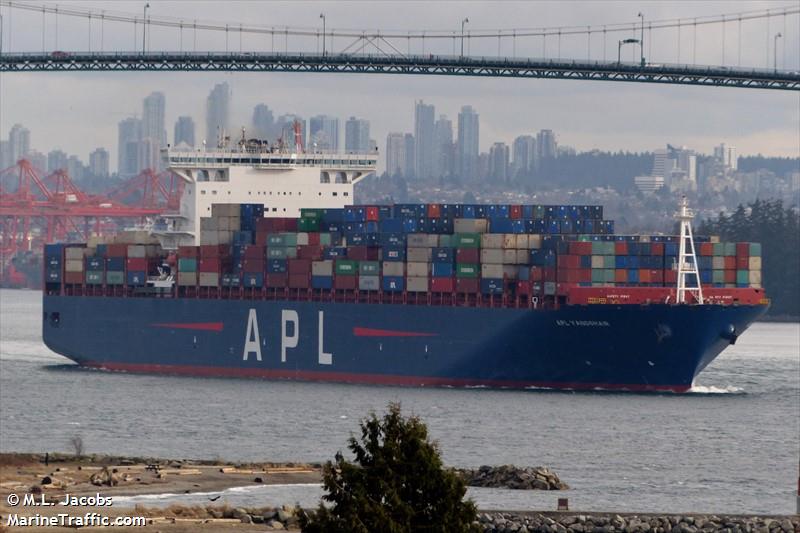 apl yangshan (Container Ship) - IMO 9462031, MMSI 566482000, Call Sign 9V9401 under the flag of Singapore