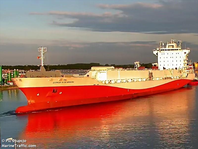 citrus vita brasil (Fruit Juice Tanker) - IMO 9491836, MMSI 636017610, Call Sign D5LW3 under the flag of Liberia