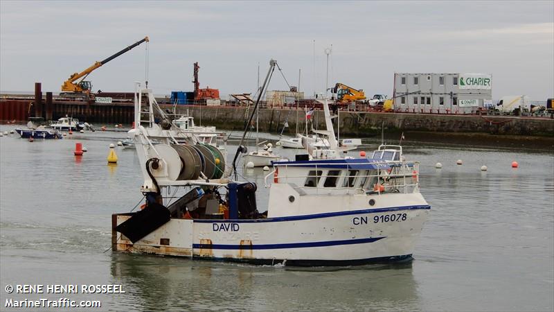 fv david (Fishing vessel) - IMO , MMSI 227626730, Call Sign FGE3210 under the flag of France