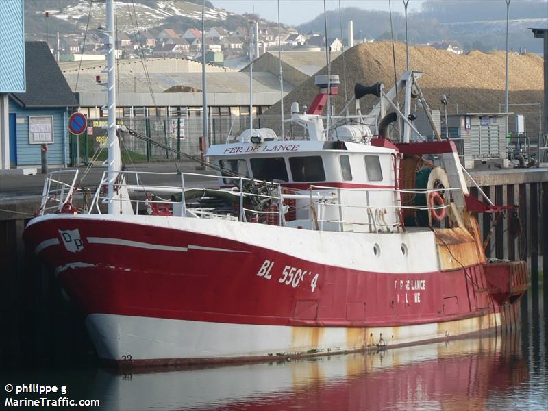 fv fer de lance (Fishing vessel) - IMO , MMSI 228121000, Call Sign FIPC under the flag of France