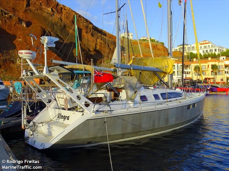 allegra (Sailing vessel) - IMO , MMSI 235071981 under the flag of United Kingdom (UK)