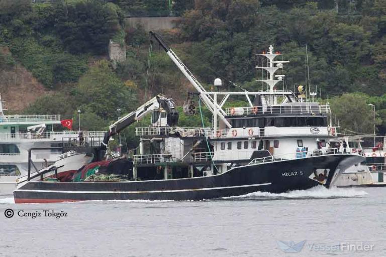 hicaz-5 (Fishing vessel) - IMO , MMSI 271062035, Call Sign TCQC8 under the flag of Turkey