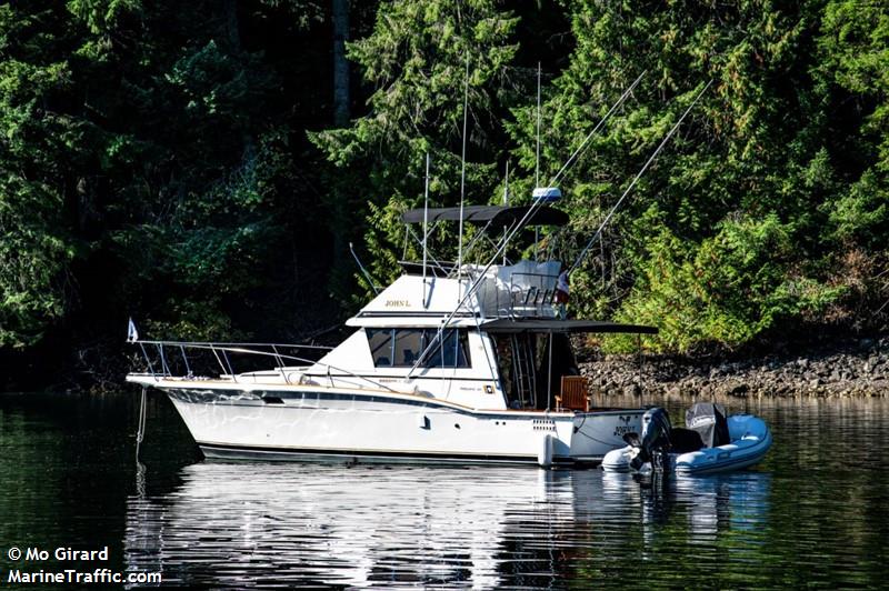 john l (Pleasure craft) - IMO , MMSI 316041354, Call Sign CFK9677 under the flag of Canada