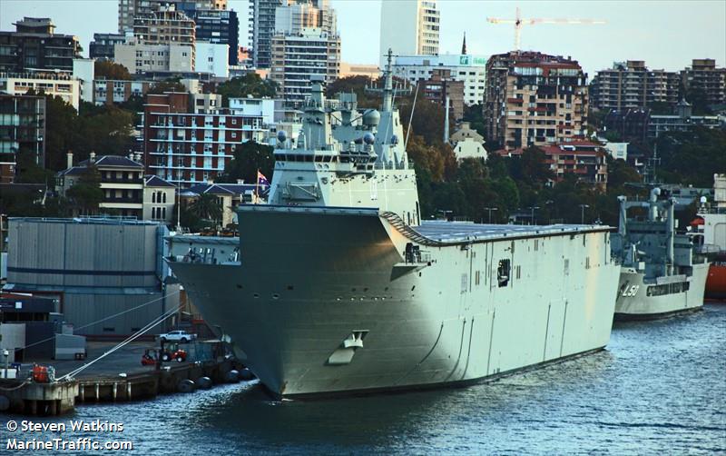 hmas adelaide (Vessel (function unknown)) - IMO 9608972, MMSI 503000021, Call Sign VKLA under the flag of Australia