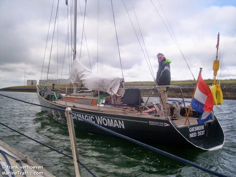 black magic woman (Sailing vessel) - IMO , MMSI 244030348, Call Sign P16179 under the flag of Netherlands