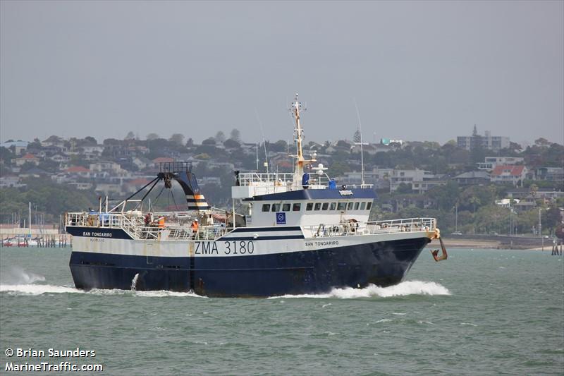 san tongariro (Fishing vessel) - IMO , MMSI 512000127, Call Sign ZMA3180 under the flag of New Zealand