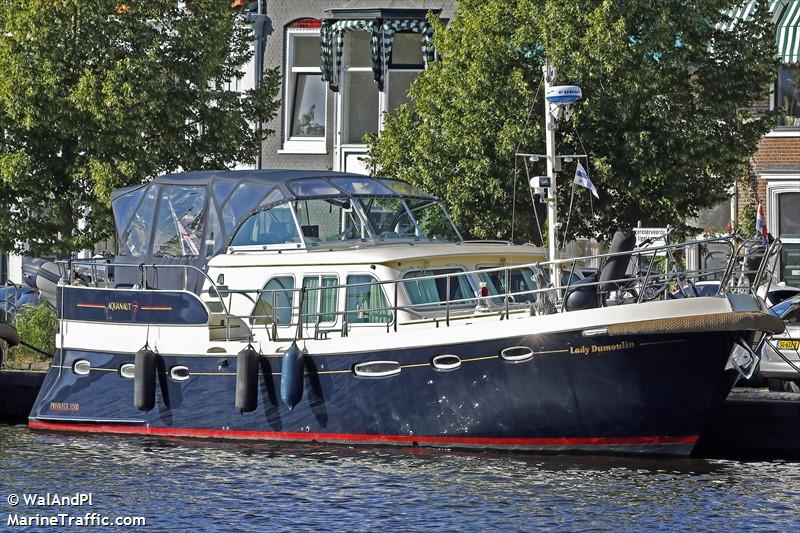 lady dumoulin (Pleasure craft) - IMO , MMSI 244620598, Call Sign PF8024 under the flag of Netherlands
