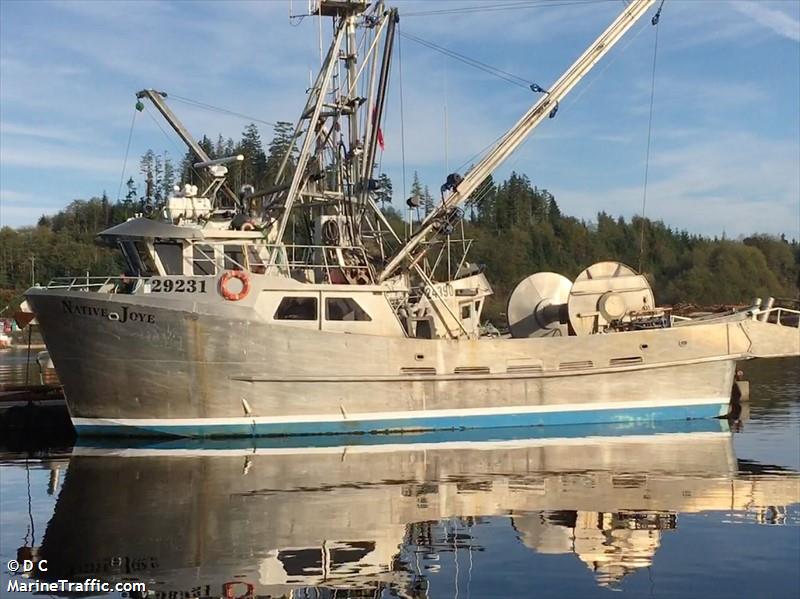 native joye (Fishing vessel) - IMO , MMSI 316002912 under the flag of Canada