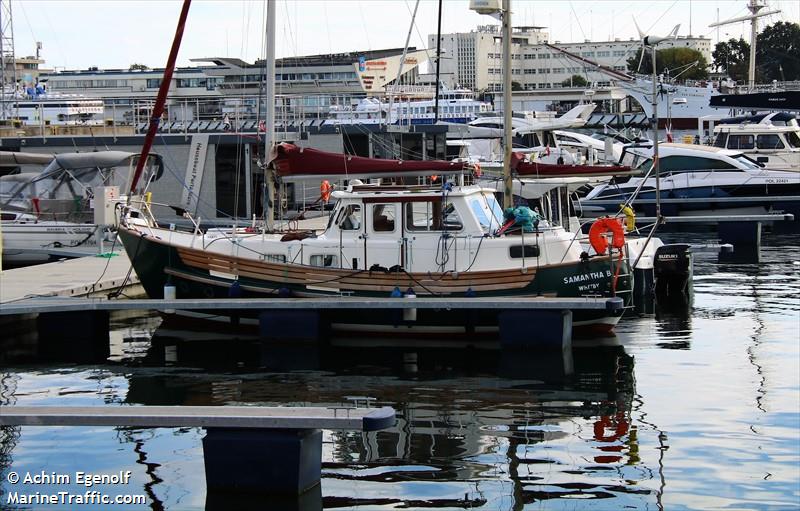 samantha b (Sailing vessel) - IMO , MMSI 235008628, Call Sign MMSW5 under the flag of United Kingdom (UK)