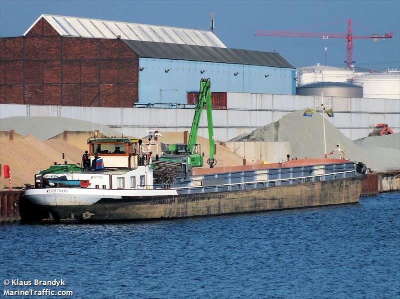 wesertrans (Other type) - IMO , MMSI 211496280, Call Sign DD2664 under the flag of Germany