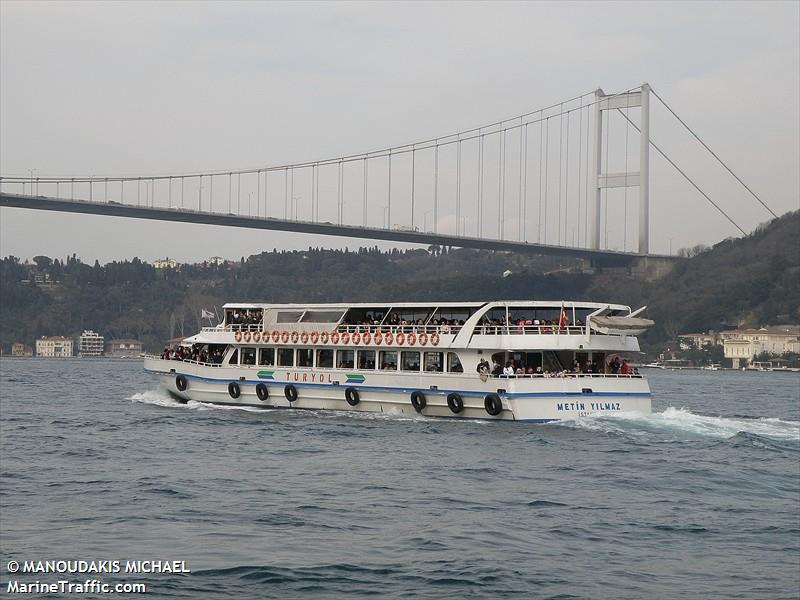 metin yilmaz (Passenger ship) - IMO , MMSI 271010272, Call Sign TCA2361 under the flag of Turkey