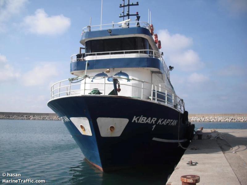 kibar kaptan-1 (Fishing vessel) - IMO , MMSI 271072294, Call Sign TCRK3 under the flag of Turkey