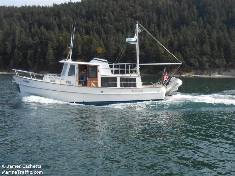 aerie (Pleasure craft) - IMO , MMSI 338129489 under the flag of USA