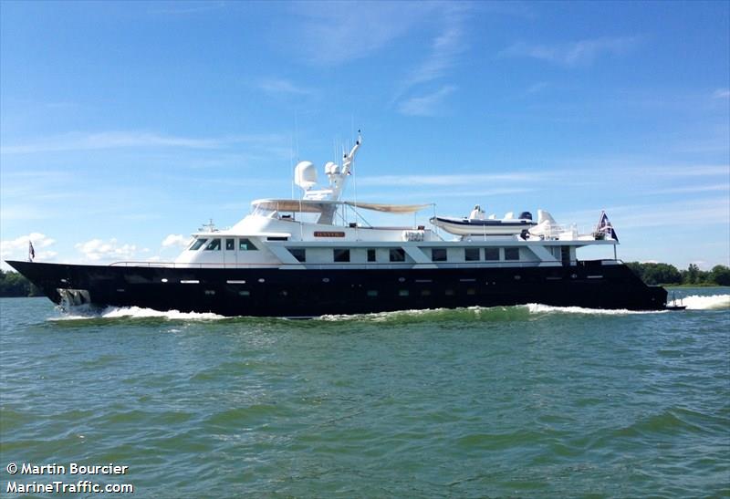 ariadne (Pleasure craft) - IMO , MMSI 538070025, Call Sign V7EQ3 under the flag of Marshall Islands