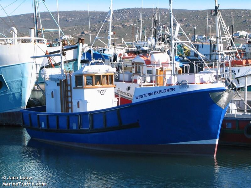 fv western explorer (Fishing vessel) - IMO , MMSI 601078200, Call Sign ZR7312 under the flag of South Africa