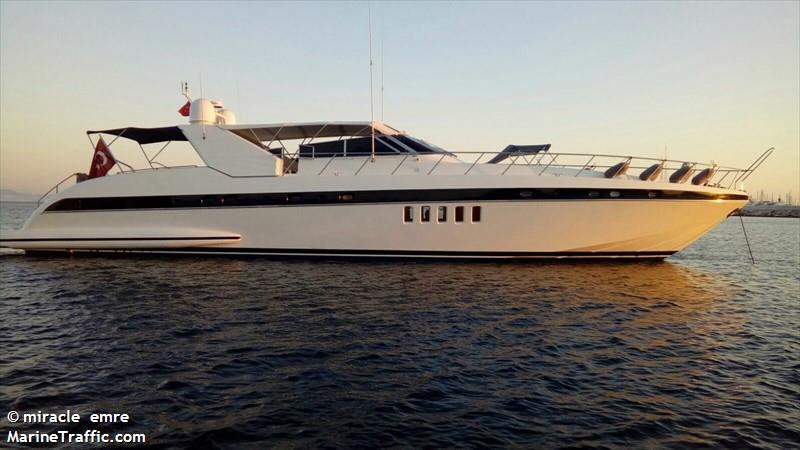 miracle (Pleasure craft) - IMO , MMSI 271045851, Call Sign YMA8953 under the flag of Turkey