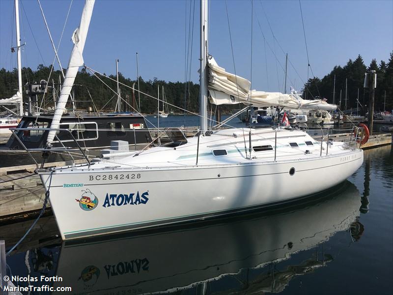 atomas (Sailing vessel) - IMO , MMSI 316001655, Call Sign CFA2619 under the flag of Canada