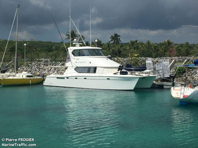 braveheart (Pleasure craft) - IMO , MMSI 540004830, Call Sign FGG5167 under the flag of New Caledonia