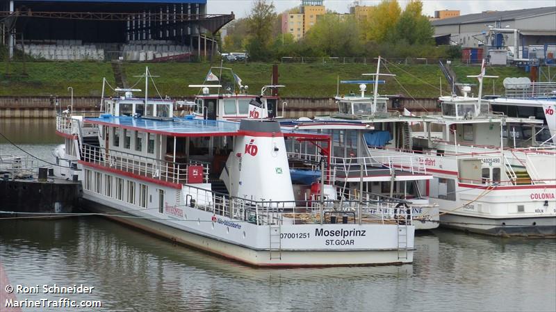 moselprinz (Passenger ship) - IMO , MMSI 211274500, Call Sign DB6317 under the flag of Germany