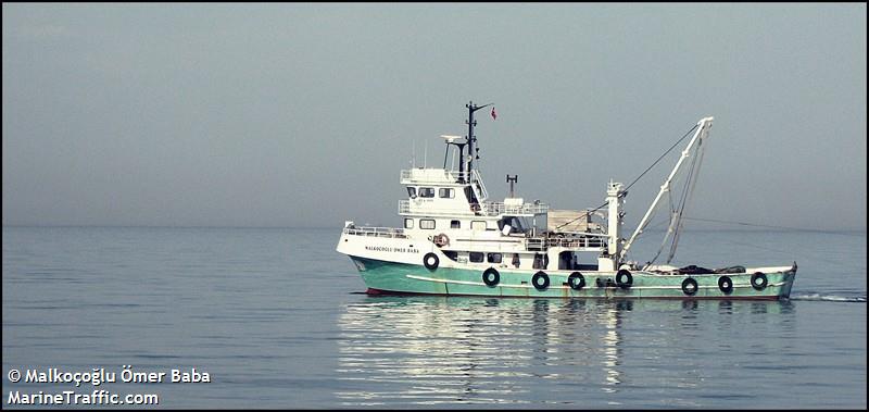 m omer baba (Fishing vessel) - IMO , MMSI 271072048, Call Sign TC7250 under the flag of Turkey