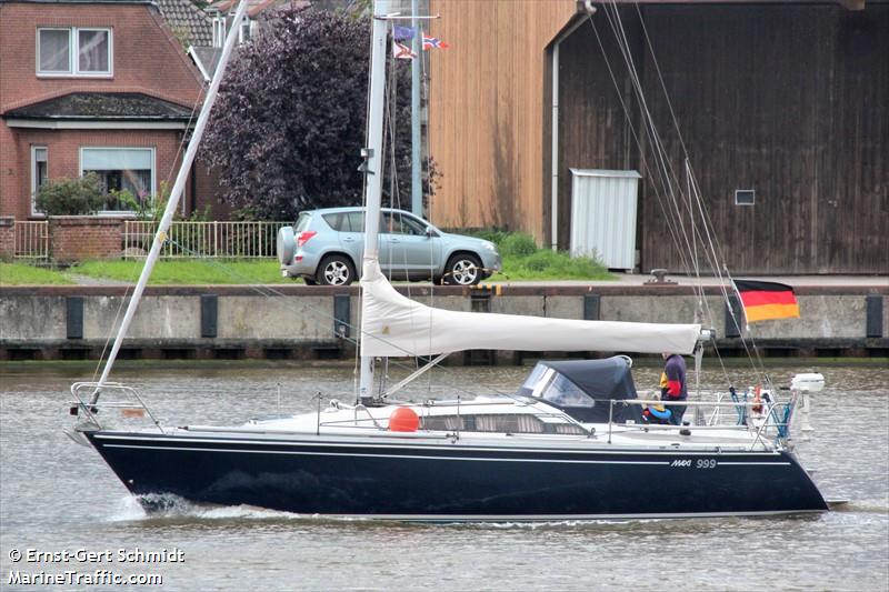 sy nirwana (Sailing vessel) - IMO , MMSI 211247080, Call Sign DF3420 under the flag of Germany