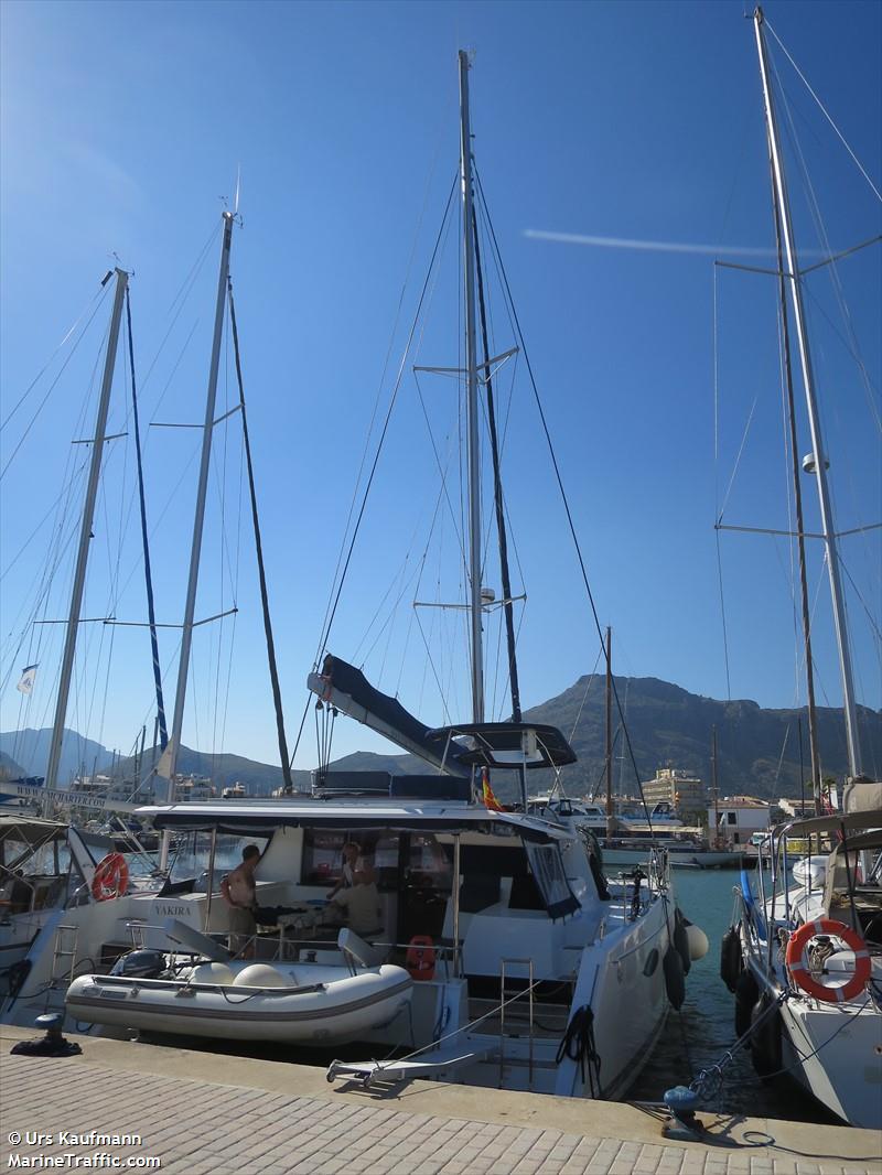 yakira (Sailing vessel) - IMO , MMSI 225982324 under the flag of Spain