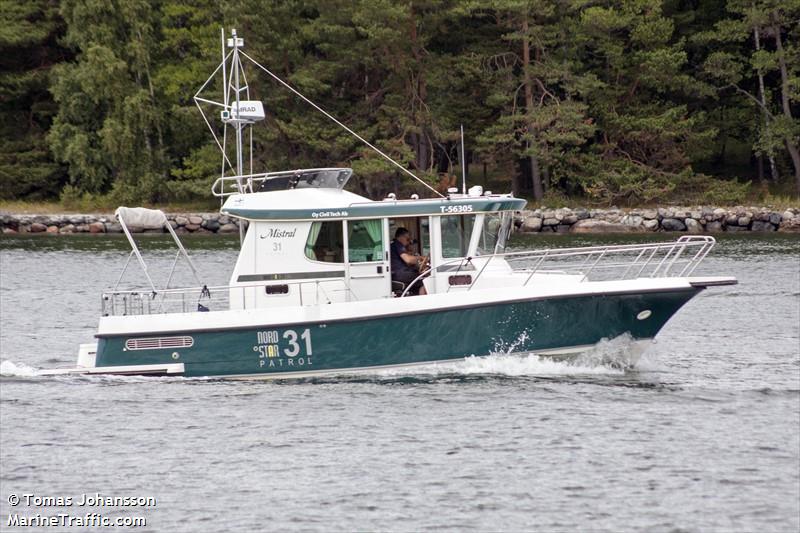 mistral (Dredging or UW ops) - IMO , MMSI 230054640, Call Sign OH3075 under the flag of Finland