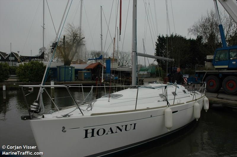 hoanui (Pleasure craft) - IMO , MMSI 244090836, Call Sign PD8768 under the flag of Netherlands