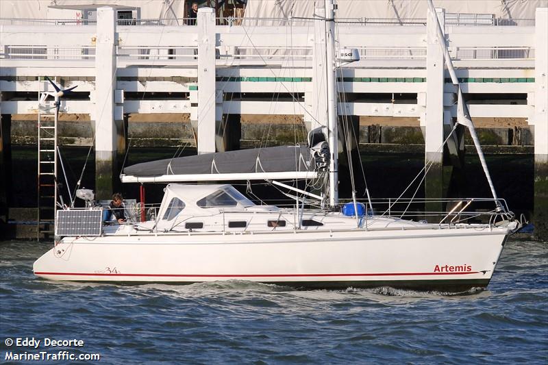 artemis (Sailing vessel) - IMO , MMSI 244190193, Call Sign PF4319 under the flag of Netherlands