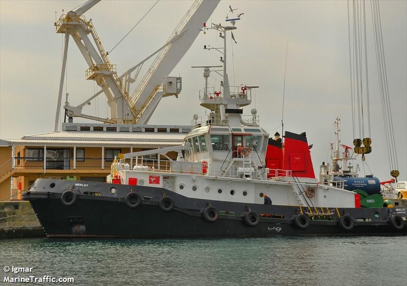 tug merlot (-) - IMO , MMSI 601056000, Call Sign ZR4603 under the flag of South Africa