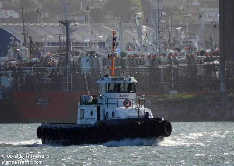 tejon (Towing vessel (tow>200)) - IMO , MMSI 701006284, Call Sign LW08475 under the flag of Argentina