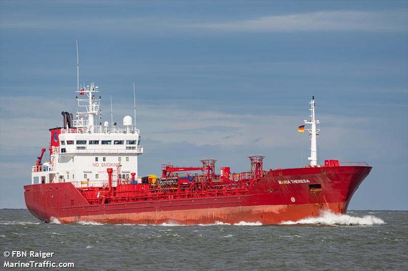 maria theresa (Chemical Tanker) - IMO 9228590, MMSI 220052000, Call Sign OWOX2 under the flag of Denmark